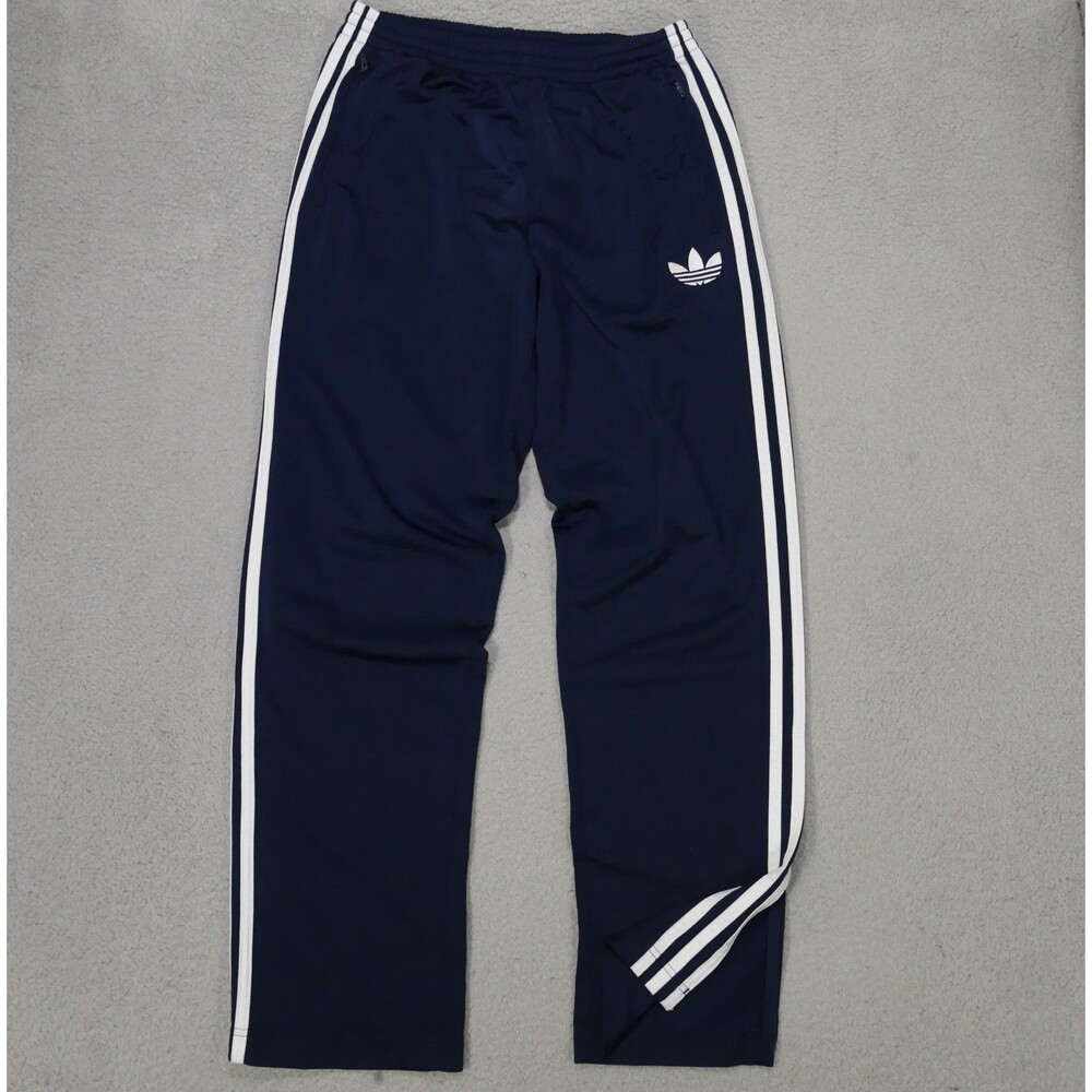 Adidas Track Pants Mens Medium Blue ankle zip